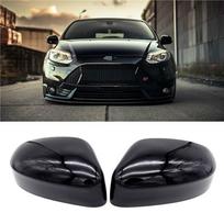 1 pora kairiojo ir dešiniojo galinio vaizdo veidrodėlio dangtelio šoninio veidrodėlio korpuso priedų, skirtų Ford Focus 2012 2013 2014 2015 2016 Automobilių modeliavimui