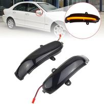 2 vnt./stal. Šoninio sparno galinio vaizdo veidrodžio LED dinaminio blyksnio posūkio signalo lemputė, skirta Mercedes Benz C klasės W203 S203 CL203 2001-2007 m.