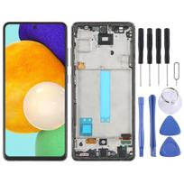 6,33 colio OLED LCD ekranas, skirtas Samsung Galaxy A52 5G SM-A526 skaitmeniniam įrenginiui, visas komplektas su rėmeliu For Samsung Galaxy A52 5G SM-A526(6.33 inchOLED) juoda
