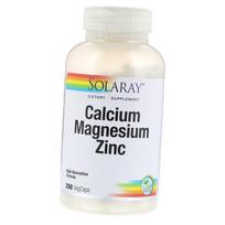 Kalcis Magnis Cinkas ir Gliutaminas, Calcium Magnesium Zinc, Solaray (36411049) 100vcaps