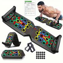 Push Up lenta, daugiafunkcinė namų ir sporto salės treniruočių įranga, atsispaudimo priemonė, krūtinės raumenų treniruoklis, jėgos lavinimo įranga (1 vnt) juoda
