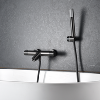 Imex Genova termostatinis vonios maišytuvas su dušo komplektu grafito gunmetal spalvos