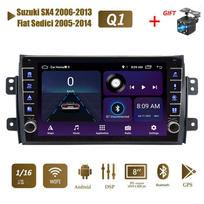 2 din Android automobilio radijo daugialypės terpės vaizdo grotuvas, skirtas Suzuki SX4 2006-2013 Fiat Sedici 2005-2014 su mygtuko rankenėle WiFi 1+16GB 1+16GB