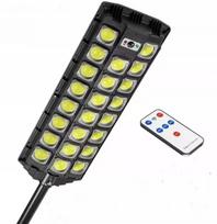 LED COB lęšinis gatvės šviestuvas su saulės kolektoriumi ir valdymo pultu W7100B-8