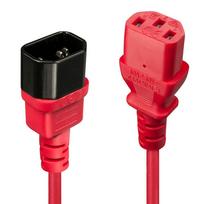 Lindy 2m C14 to C13 Mains Extension  Cable, lead free, red