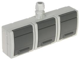 ANT TINKO MONTUOJAMAS TRIGUBAS LIZDAS AQUANT-G3/EPN 230 V AC 16 A IP65 Elektro-Plast
