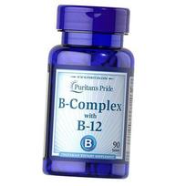 B grupės vitaminai, vitaminų B kompleksas su B-12, Puritan's Pride 90 tabs (36367002) 90tab