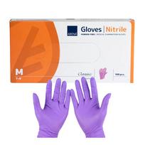 Abena Classic Sensitive nitrilinės vienkartinės pirštinės, purpurinės S/M/L/XL (100vnt)