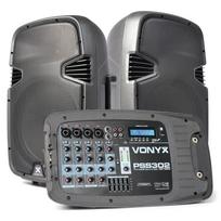 Vonyx PSS302 Portable Sound Set 10" SD/USB/MP3/BT with Stands 170.118