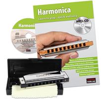 LŪPINĖ ARMONIKĖLĖ CASCHA HH-1600 EN SU MOKOMAJA LITERATŪRA IR MP3 KOMPAKTINE PLOKŠTELE