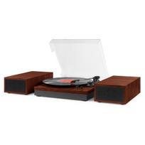 VINILINIŲ PLOKŠTELIŲ GROTUVAS SU KOLONĖLĖMIS FENTON RP-165C TAMSI MEDŽIO APDAILA 102.152