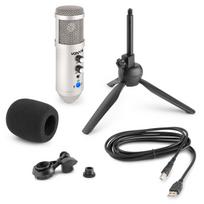 USB MIKROFONAS SU PRIEDAIS VONYX CM320S 173.552 SIDABRINIS