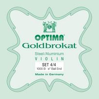 STYGŲ KOMPLEKTAS 4/4 SMUIKUI OPTIMA 1000-44 GOLDBROKAT