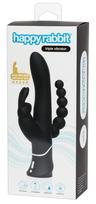 HappyRabbit Triple Curve black vibratorius kiškutis