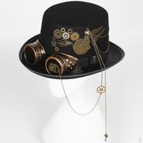 Vyrai Moterys Steampunk Top Hats Gothic Goggles Kostiuminė kepurė