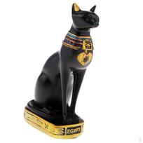 Dervos mitas Katės deivės Bast Bastet statulos namų puošmena – juoda