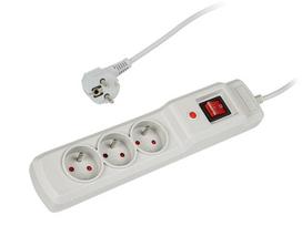 Elektros prekės // Maitinimo prailgintuvų, skirstytuvų ir UK bei USA adapterių rinkinys // 98-407# Filtr sieciowy 1,5m  multi m3 szary