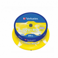 Diskas Verbatim DVD+RW 4.7GB 25 vnt. ant iešmo