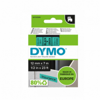 Juostelė DYMO  D1 12mmx7m juoda/žalia