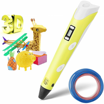 3D rašiklis su PLA siūlais 3DPEN-2 - geltonas