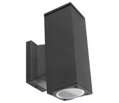 Aigostar - Lauko sieninis šviestuvas 2xGU10/230V juoda IP65 kampinis