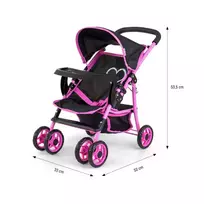 Milly Mally Lėlių vežimėlis Kate Prestige Black