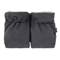 Vilnos pirštinės-mova vežimėliui,  Womar Zaffiro Premium,  Melange Grey