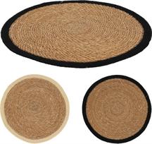 Stalo padėkliukas JUTE, apvalus, rudos sp., 2 rūšių, ø37 cm