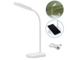Aigostar - Reguliuojama LED stalinė lempa su belaidžiu įkrovimu LED/2,5W/5V balta