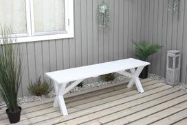 Lauko suolas Country 140 cm, baltas