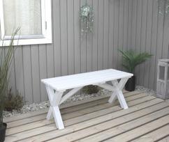 Lauko suolas Country 100 cm, baltas