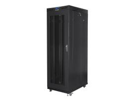 Komutacinė spinta pastatoma LANBERG 19" 42U 800x1000 mesh door LCD flat pack black