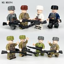 M8094 Antrojo pasaulinio karo karinio veiksmo figūra Ginklų dalys Įranga Priedai Vaikų statybinės kaladėlės