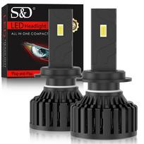 2vnt Super Bright 100W 30000LM H4 LED automobilio lemputės H7 H8 H11 H1 9005 9006 9012 HB3 HB4 Hir2 LED priekiniai žibintai mini aukšto/žemo spindulio automatinė lempa 12V 6000K 3000K H1 balta