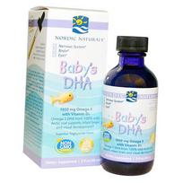 Skysti žuvų taukai vaikams, Baby's DHA, Nordic Naturals 60ml (67352003) 60ml