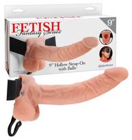 Diržas su penio mova Fetish Fantasy 9 inch Hollow Strap On Dildo