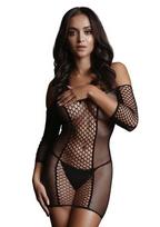 Le Desir seksuali suknelė Duo Net Sleeved Mini Dress