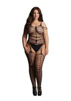Le Desir viso kūno kojinė Shredded Suspender Bodystocking