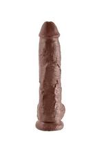 Varpos imitatorius su sėklidėmis Pipedream King Cock, rudas