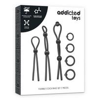 7 silikoninių žiedų rinkinys varpai Addicted Toys