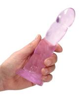Varpos imitatorius su siurbtuku Non Realistic Dildo - 7''/ 17 cm, rožinė