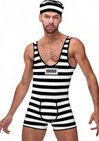 Erotinis kostiumas Male Power, L/XL, juodas/baltas, L/XL