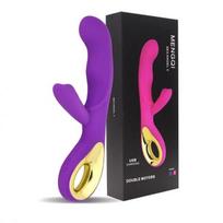 Vaginalinis ir analinis vibratorius Rabbit AM137, violetinis