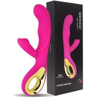 Vaginalinis ir analinis vibratorius Rabbit AM137, rožinis