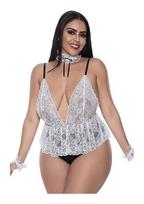 Erotinis tarnaitės kostiumas Magic Silk, XL/XXL, baltas