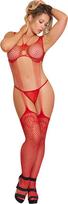 Erotinis kostiumas Magic Silk Seamless Body Stocking & G-Set, raudona