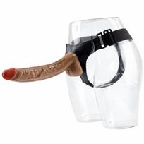 Falo imitatorius Dark Red Brand Strap On Dildo XXL 31 cm, rudas