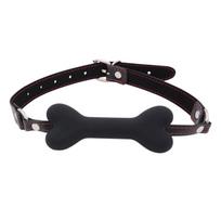 Burnos kaulas Dark Red Brand Bone Gag, juodas