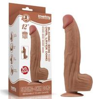 Varpos imitatorius King 12 Lovetoy Sliding Skin Dual Layer