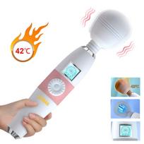 Mikrofono dizaino vibratorius LIVMAN GK2106-WH su 20 vibracijos režimų, 12 vibracijos greičių ir šildymo funkcija